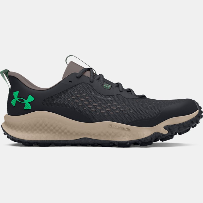 Men's Under Armour Charged Maven Trail Running Shoes Black / Fresh Clay / Vapor Green 40.5