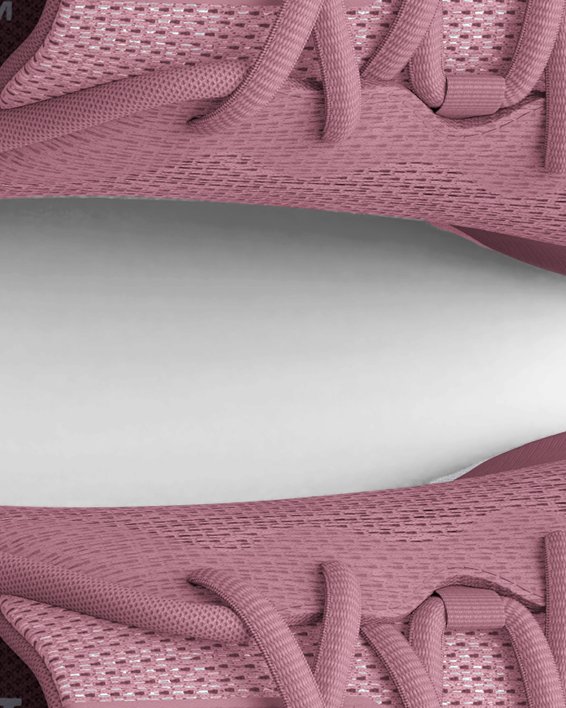 Women's UA Charged Rogue 3 Knit Running Shoes in Pink image number 2