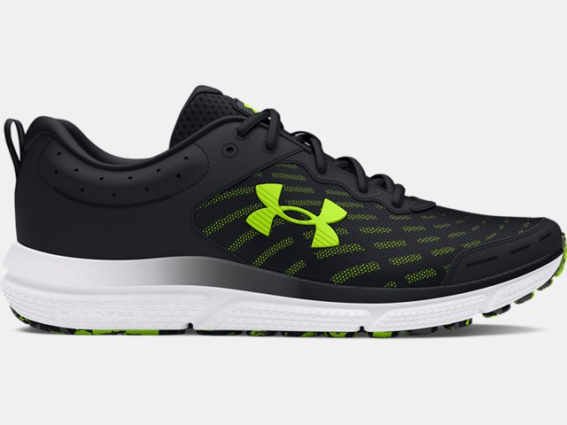 Under Armour Charged Assert 10 4E Wide 'Gravel Lime Surge' - 3026176-101