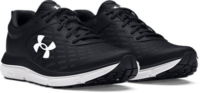 Женские кроссовки Under Armour UA Charged Assert 10 Wide (D) Running, цвет: Чёрный / Белый — фото 3