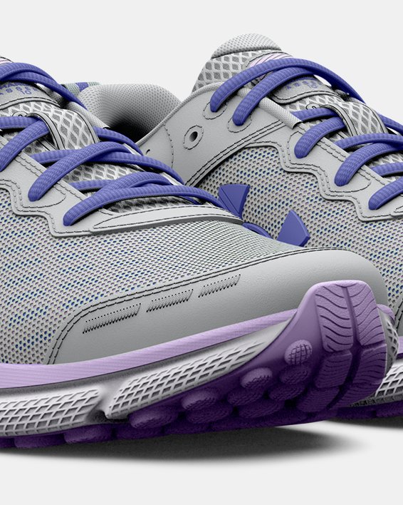 Girls' Grade School UA Assert 10 Running Shoes, Gray, pdpMainDesktop image number 3