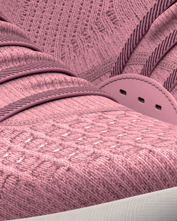 Unisex UA HOVR™ Phantom 3 Slip Shoes in Pink image number 3