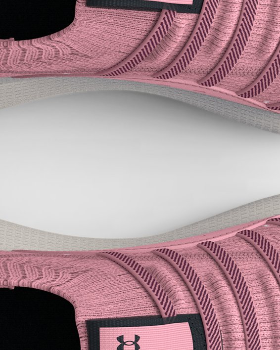 Unisex UA HOVR™ Phantom 3 Slip Shoes in Pink image number 2