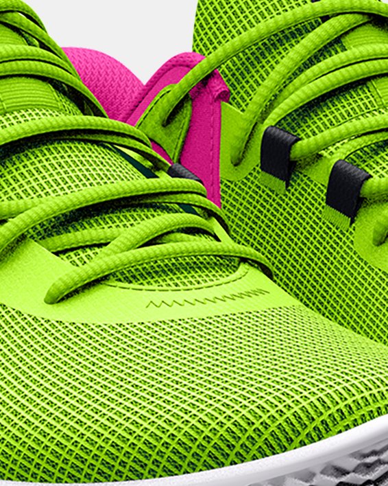 Unisex UA Flow FUTR X 2 Basketball Shoes in Green image number 3