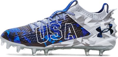 Under Armour Men's UA Blur Smoke 2.0 MC LE USA Football Cleats. 2