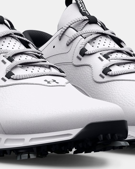 Tenis de golf UA Charged Draw 2 Spikeless para hombre, White, pdpMainDesktop image number 3