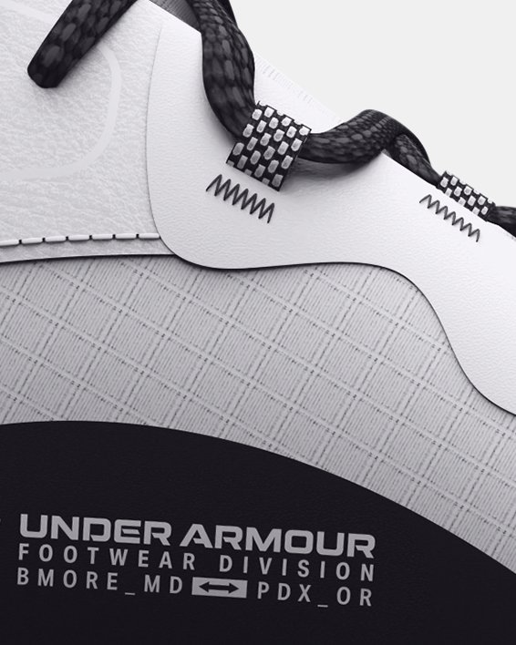 男士UA Charged Draw 2 Spikeless高爾夫球鞋 in White image number 6