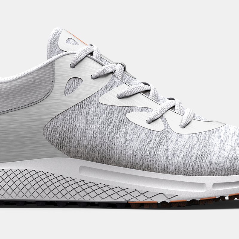 Zapatillas de golf Under Armour Charged Breathe 2 Knit Spikeless para mujer Halo Gris / Halo Gris / Blanco 42
