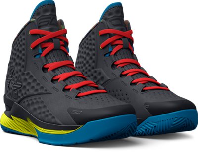 Pre-School Curry 1 Printed Basketball Shoes image number 3