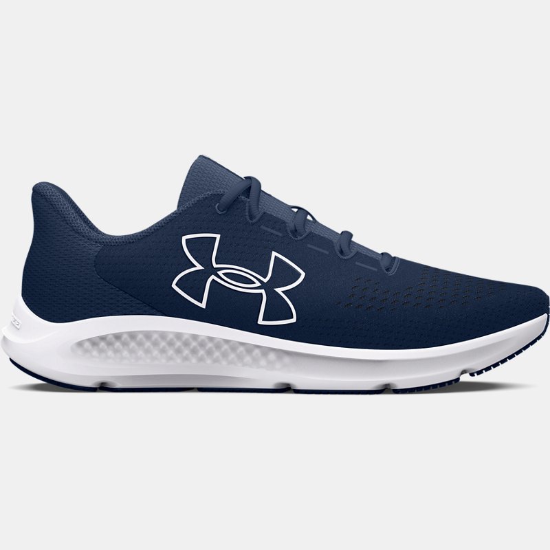 Men's Under Armour Charged Pursuit 3 Big Logo Running Shoes Academy / Academy / White 45.5