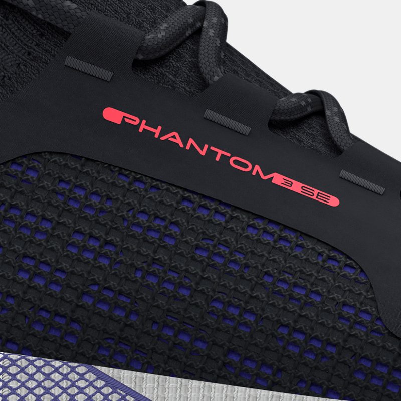 Men's  Under Armour  HOVR™ Phantom 3 SE Running Shoes Black / Electric Purple / Beta 8