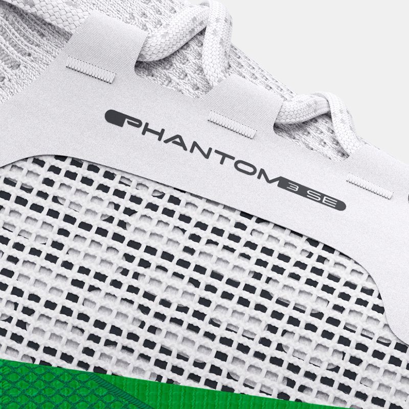 Men's  Under Armour  HOVR™ Phantom 3 SE Running Shoes White / Black / Green Screen 8.5