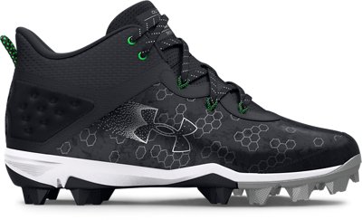 Tenis de b&eacute;isbol UA Harper 8 Mid RM para hombre, Black, pdpMainDesktop image number 0