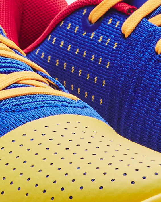 Unisex Curry 4 Low FloTro Basketball Shoes, Blue, pdpMainDesktop image number 3