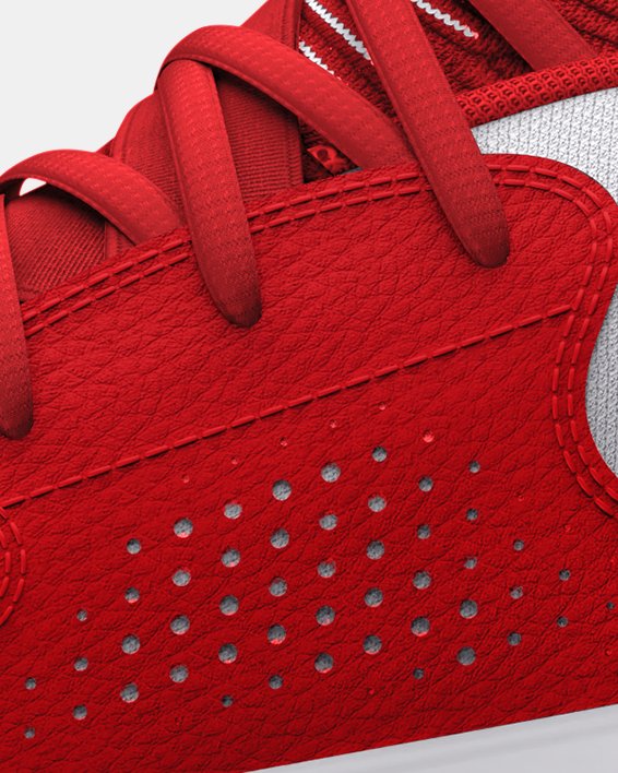 Unisex UA Flow FUTR X 3 Basketball Shoes, Red, pdpMainDesktop image number 1