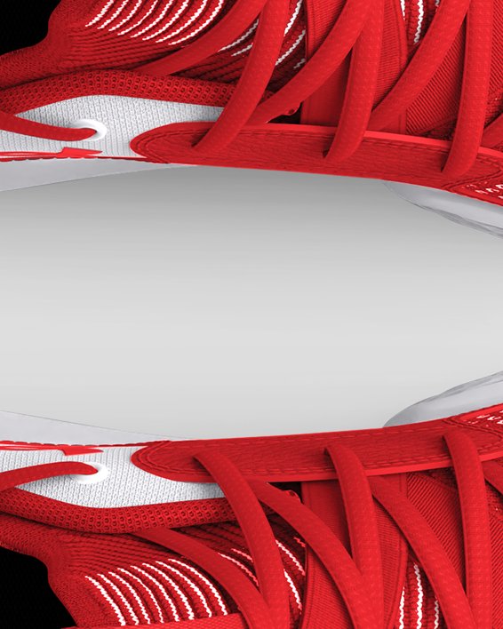Unisex UA Flow FUTR X 3 Basketball Shoes, Red, pdpMainDesktop image number 2