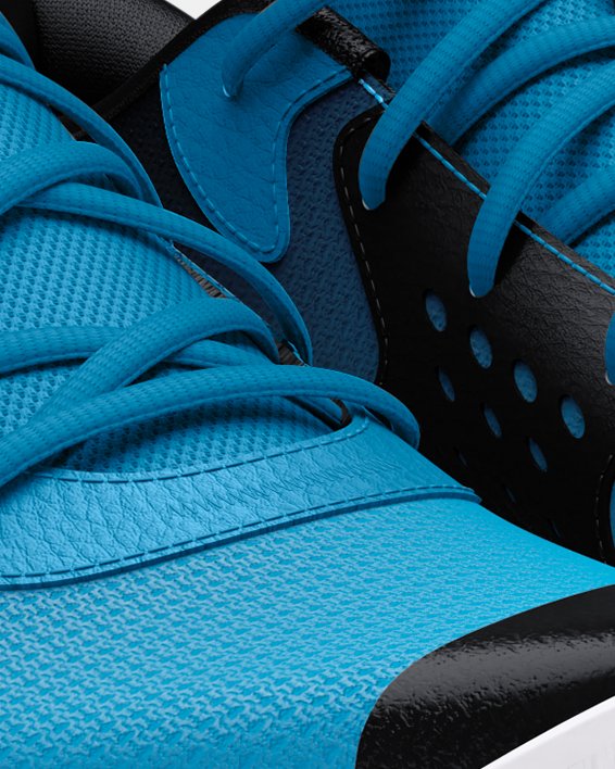 Unisex UA Jet '23 Basketball Shoes, Blue, pdpMainDesktop image number 3