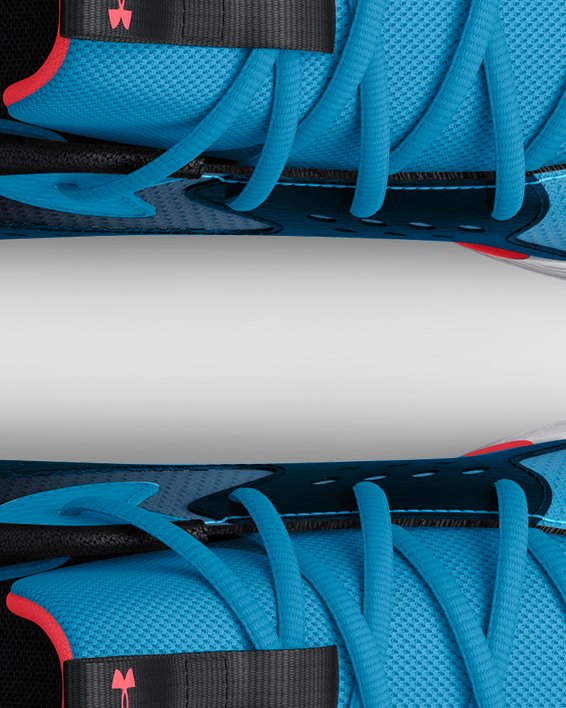 Unisex UA Jet '23 Basketball Shoes, Blue, pdpMainDesktop image number 2