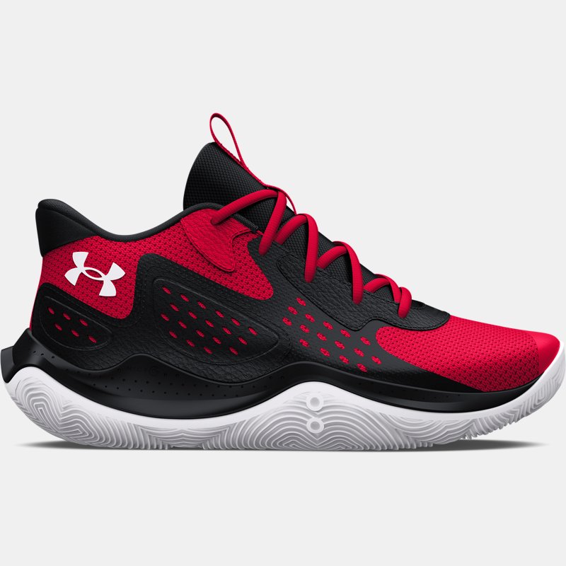chaussure de basketball under armour jet '23 unisexe rouge / noir / blanc 44