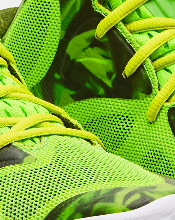 Unisex Curry Spawn FloTro Basketball Shoes, Green, pdpMainDesktop image number 3