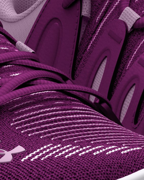 女士UA Flow Breakthru 4籃球鞋 in Purple image number 3
