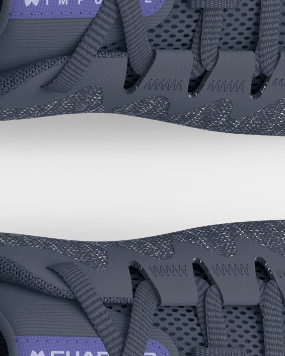 女士UA Charged Impulse 3針織跑鞋 in Gray image number 2