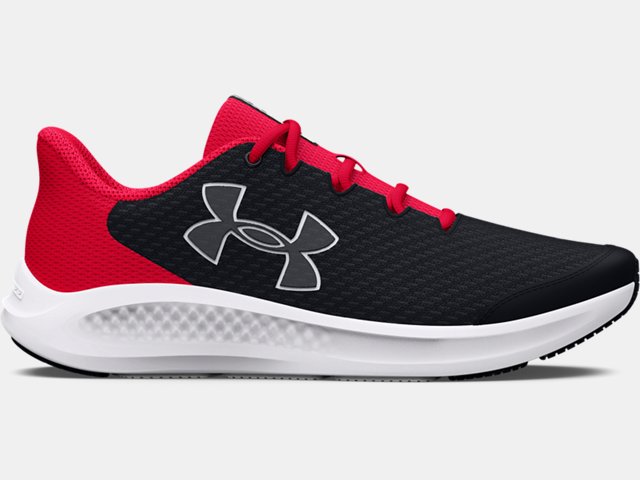 Boys' Grade School UA Charged Pursuit 3 Big Logo Running Shoes