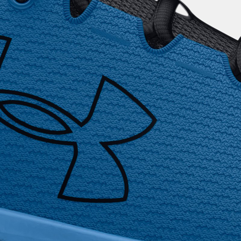 Boys' Grade School  Under Armour  Charged Pursuit 3 Big Logo Running Shoes Photon Blue / Viral Blue / Black 5