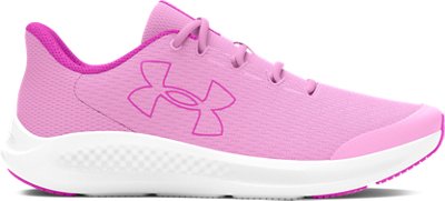 Under Armour Girls Athletic Shoes Size UA Charged Pursuit Big Logo