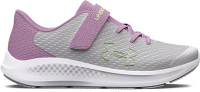 Girls' PreSchool UA Pursuit 3 AC Big Logo Running Shoes Under Armour