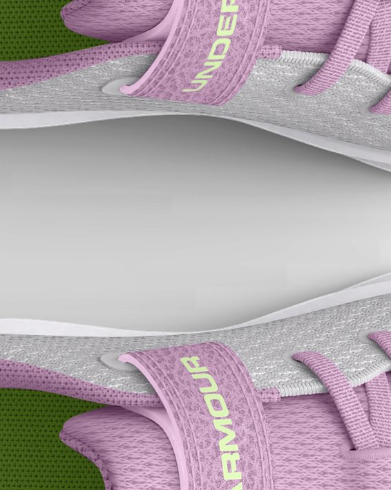 Zapatillas de running UA Pursuit 3 AC Big Logo para niña (2-5 años), Gray, pdpMainDesktop image number 2