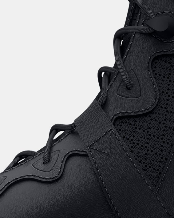 Chaussure militaire imperméable à zip en cuir UA Micro G® Valsetz pour homme, Black, pdpMainDesktop image number 1