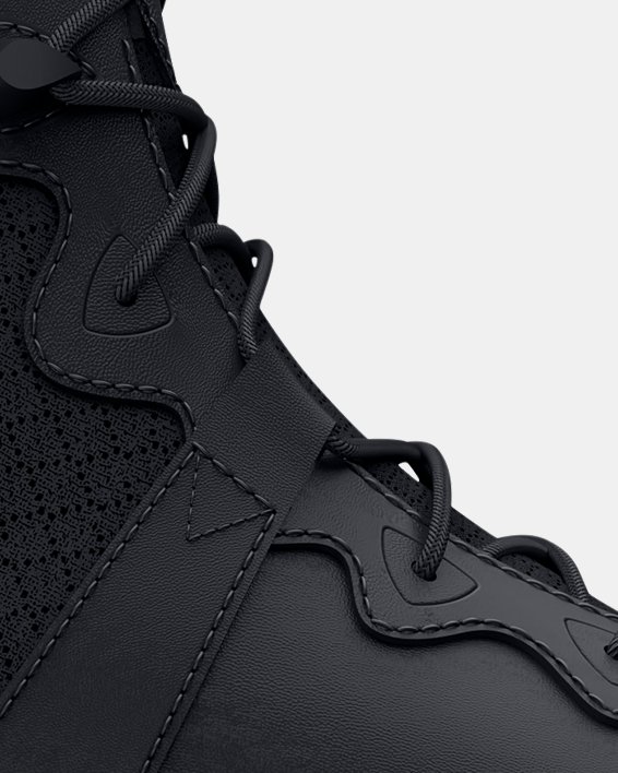 Men's UA Micro G® Valsetz Leather Waterproof Zip Tactical Boots, Black, pdpMainDesktop image number 0