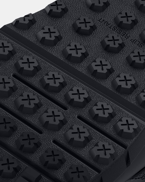 รองเท้าบูท UA Micro G® Valsetz Leather Waterproof Zip Tactical สำหรับผู้ชาย in Black image number 4