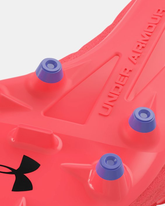 Boys' UA Magnetico Select 3 FG Jr. Soccer Cleats in Red image number 4