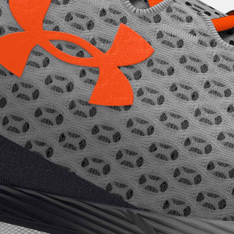 Unisex  Under Armour  SpeedForm® Gemini Running Shoes Mod Gray / Black / Team Orange 9