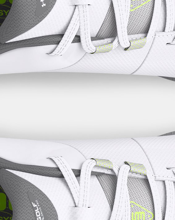 男士UA Drive Pro Spikeless Wide高爾夫球鞋 in White image number 2