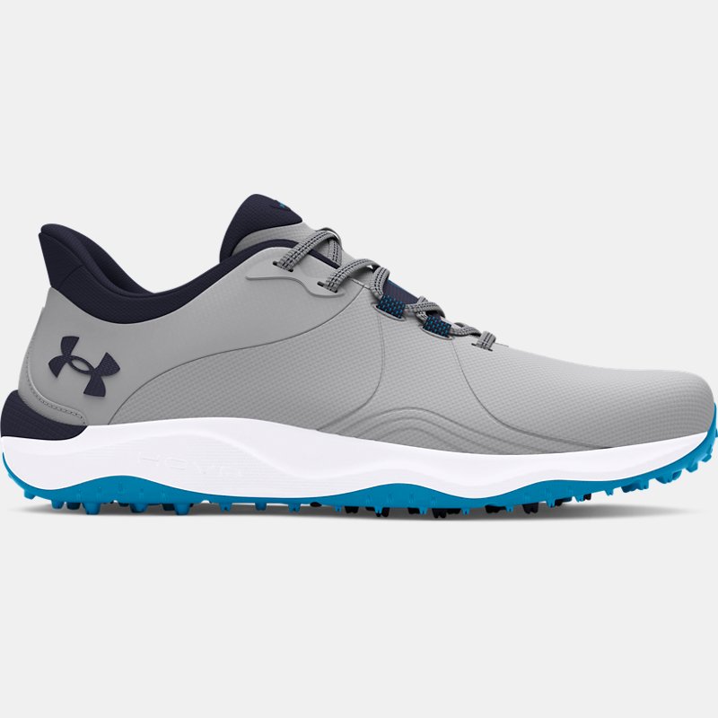 Image of Under Armour Men's Under Armour Drive Pro Spikeless Wide Golf Shoes Mod Gray / Capri / Midnight Navy 10.5