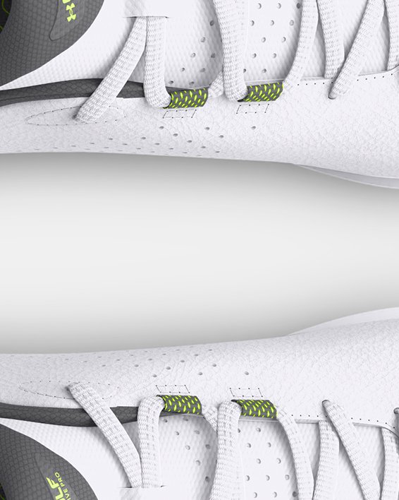 Men's UA Drive Fade Spikeless Golf Shoes in White image number 2