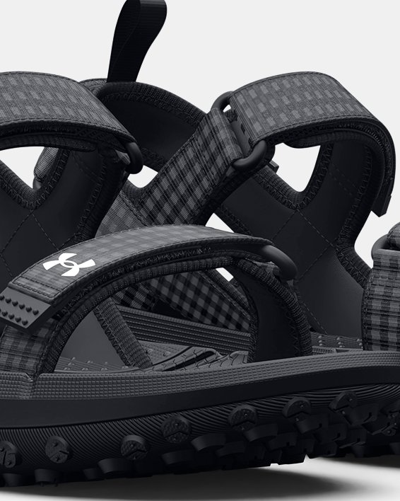 Unisex UA Fat Tire Hiking Sandals in Black image number 3