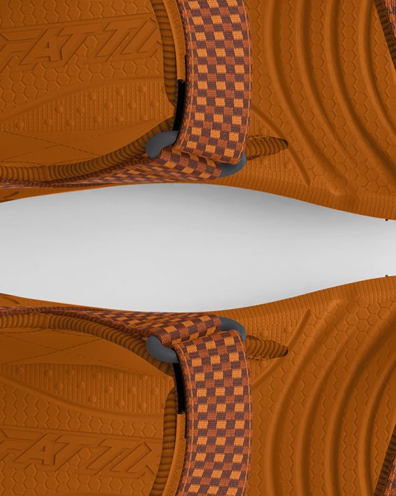 유니섹스 UA 팻 타이어 하이킹 샌들 in Orange image number 2