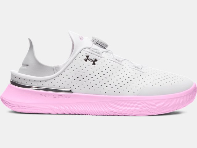 Under fashion armour grey and pink trainers