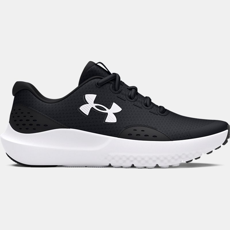 Boys' Grade School Under Armour Surge 4 Running Shoes Black / Anthracite / White 40