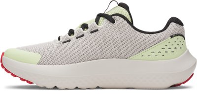Boy's Surge 4 Running Shoes - White, 3.5, Under Armour
