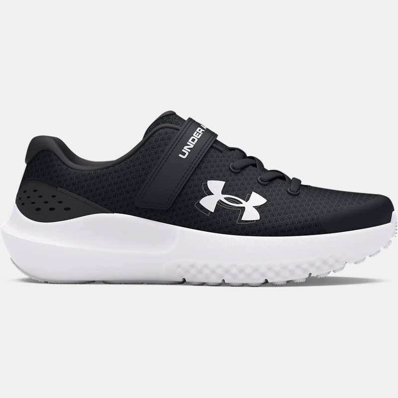Boys' Pre-School Under Armour Surge 4 AC Running Shoes Black / Anthracite / White 30