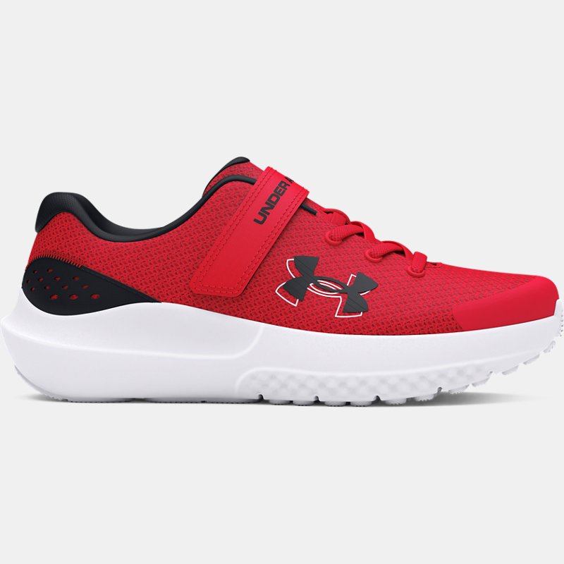 Boys' Pre-School Under Armour Surge 4 AC Running Shoes Red / Black / Black 32