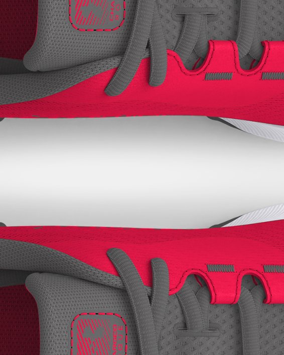 Boys' Grade School UA Rogue 4 Running Shoes in Red image number 2
