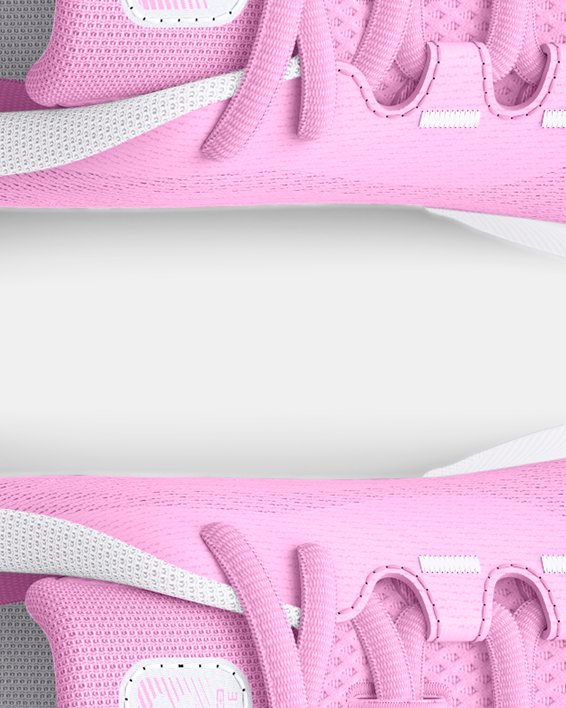 Girls' Grade School UA Rogue 4 Running Shoes, Pink, pdpMainDesktop image number 2