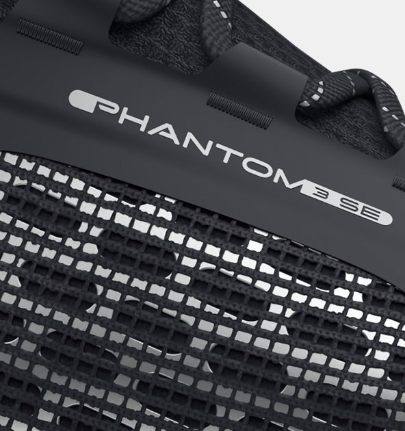 Unisex  Under Armour  HOVR™ Phantom 3 SE Reflect Running Shoes Black / Black / Metallic Silver 11