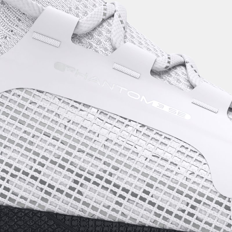 Unisex Under Armour HOVR™ Phantom 3 SE Reflect Running Shoes White / Black / Reflective 36